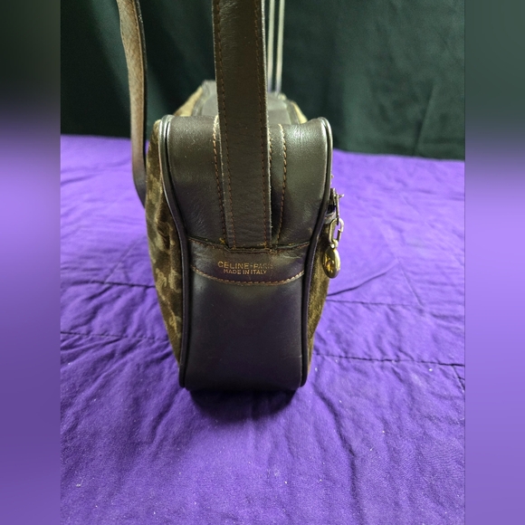 EUC AUTHENTIC VINTAGE CELINE BROWN SUEDE LEATHER SHOULDER BAG - Picture 5 of 9